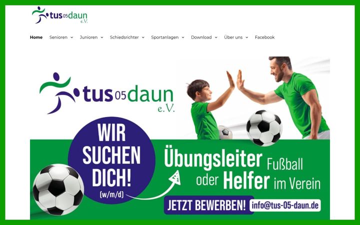 Posnetek zaslona fussball-tus-05-daun.de