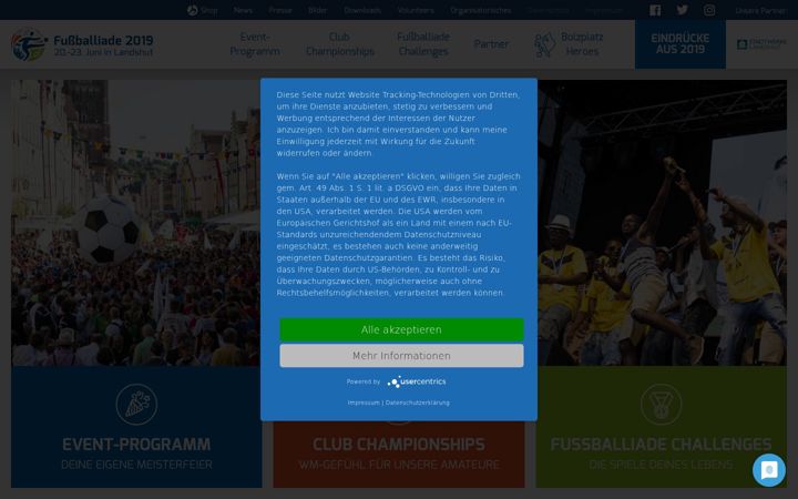 Screenshot of fussballiade.de