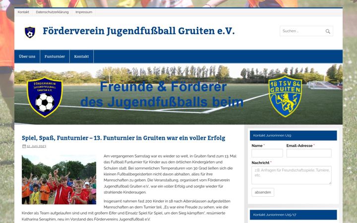 Posnetek zaslona fussballjugend-gruiten.de
