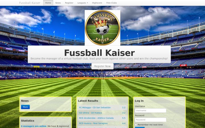 Screenshot of fussballkaiser.com