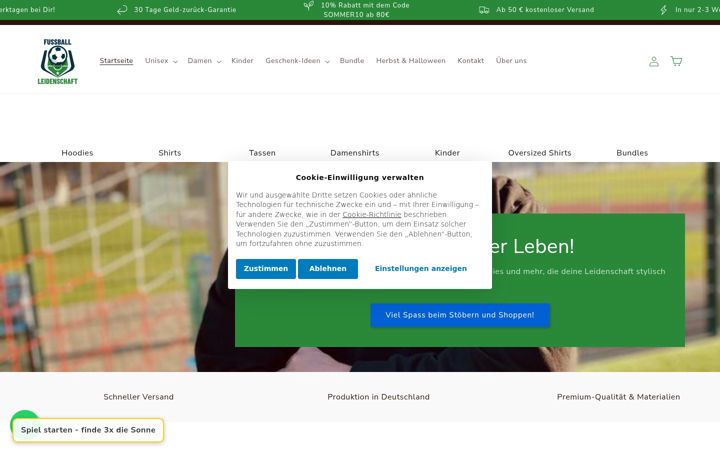 Screenshot of fussballleidenschaft.com