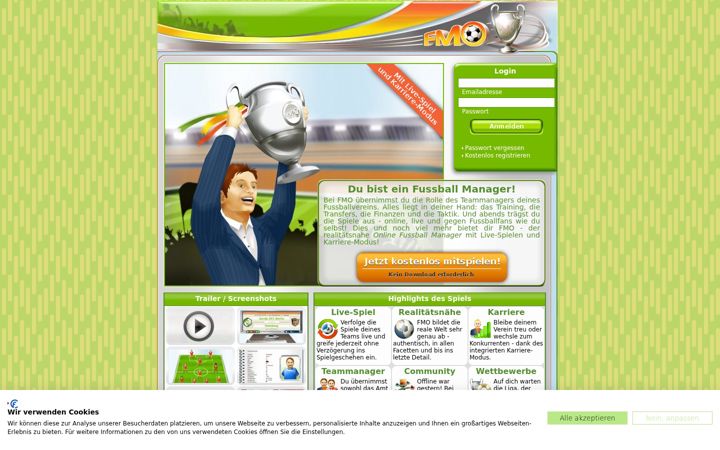 Skærmbillede af fussballmanager-online.net