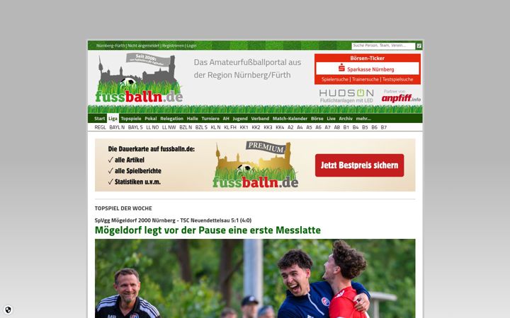 Screenshot of fussballn.de