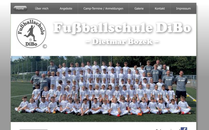 Screenshot of fussballschule-dibo.de