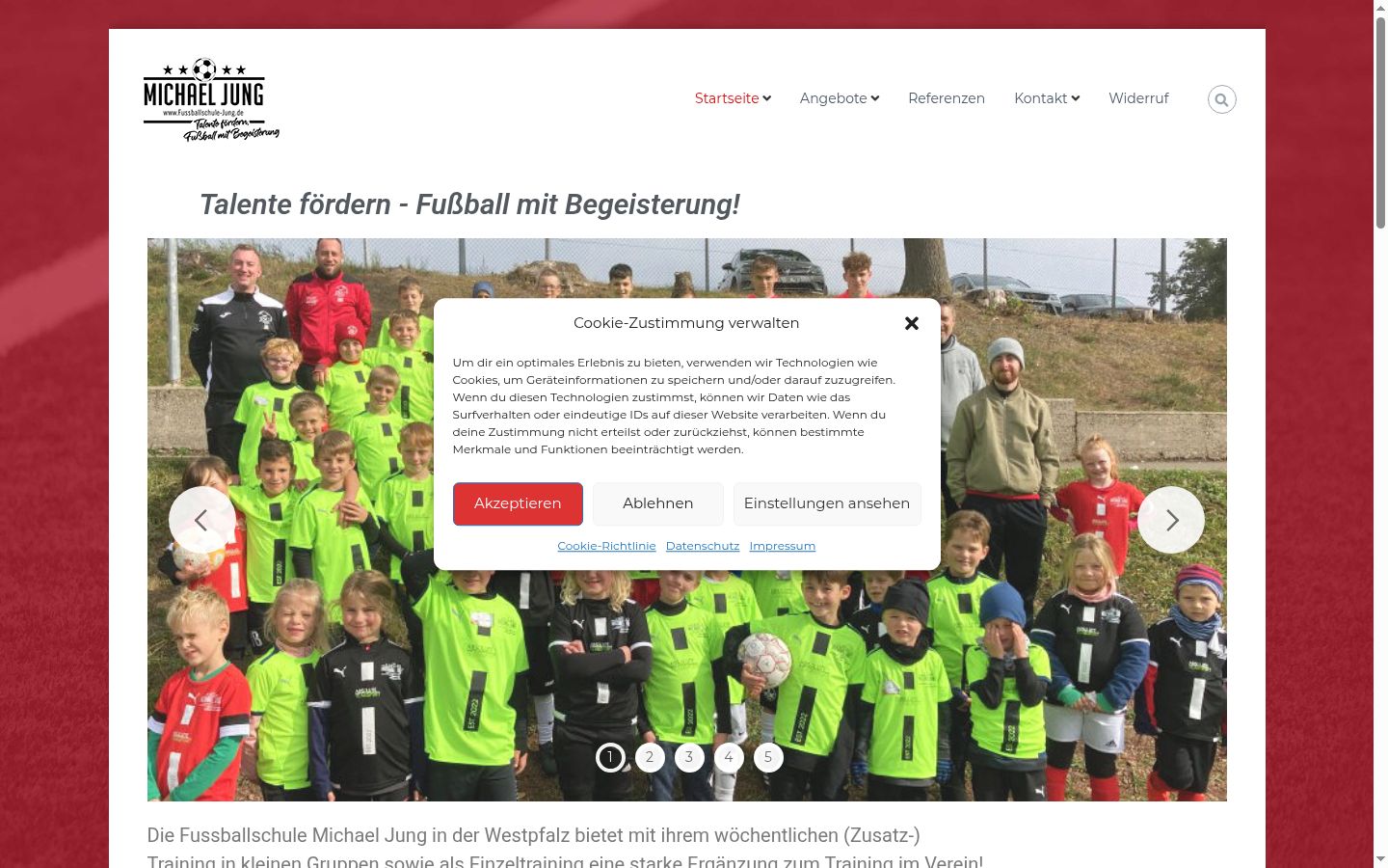 Snímek obrazovky baneru souhlasu zobrazeného před jakoukoli interakcí