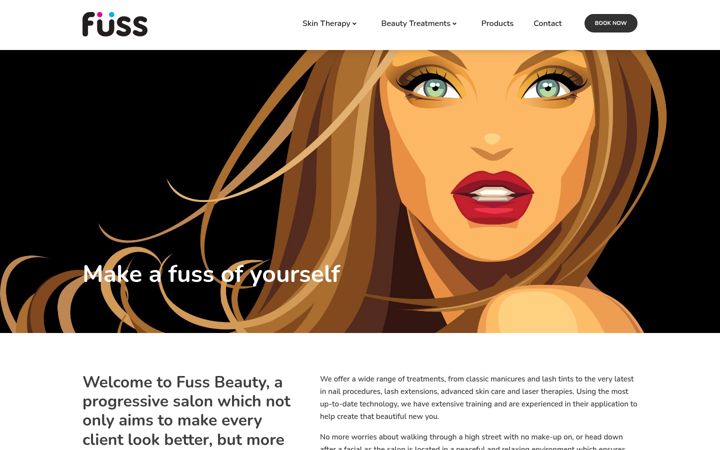 Screenshot of fussbeauty.com