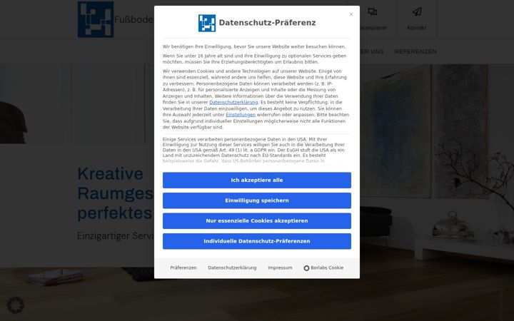 Posnetek zaslona fussboden-boehm.de