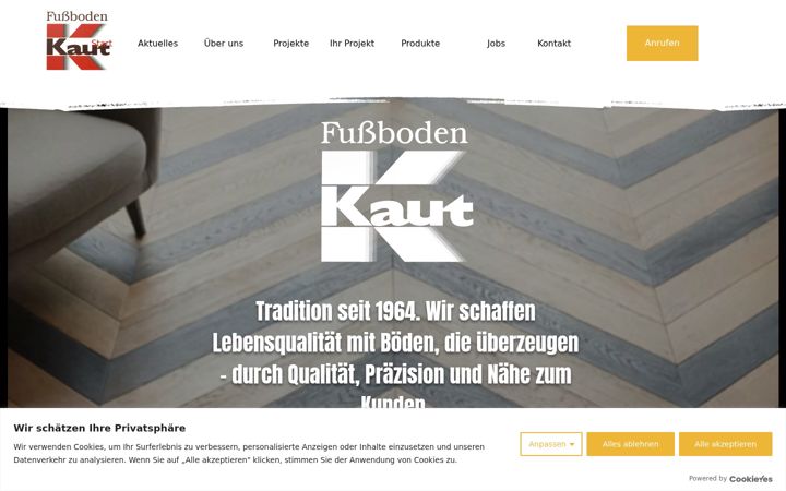 Posnetek zaslona fussboden-kaut.de