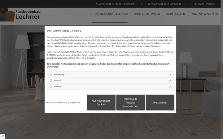 Ekrano kopija fussboden-lechner.de