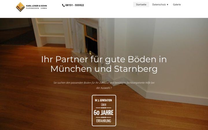 Ekrano kopija fussboden-loser.de