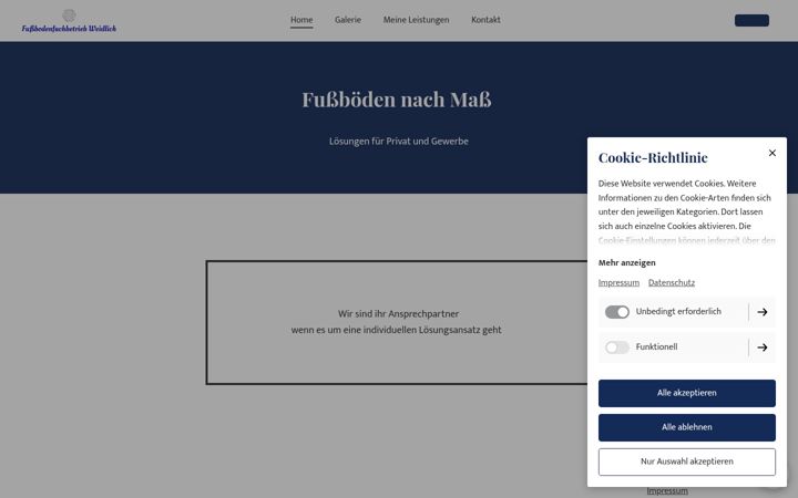 Screenshot of fussbodenfachbetrieb-weidlich.de
