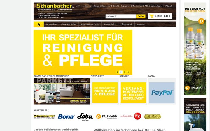 Screenshot of fussbodenpflege-schanbacher.de