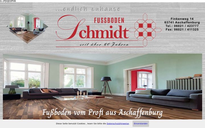 Ekrano kopija fussbodenschmidt.de
