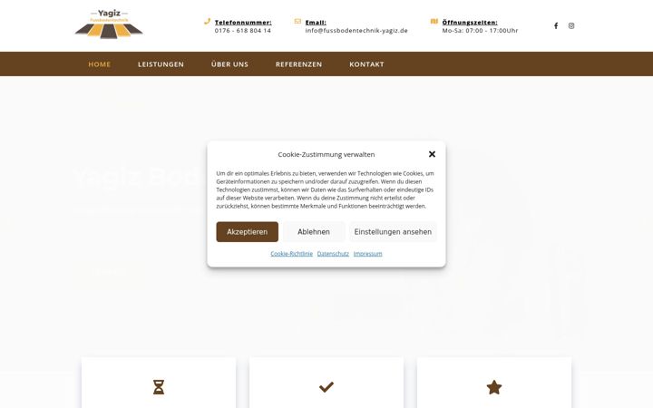 Screenshot of fussbodentechnik-yagiz.de