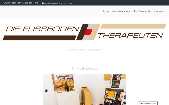 Screenshot of fussbodentherapeuten.de