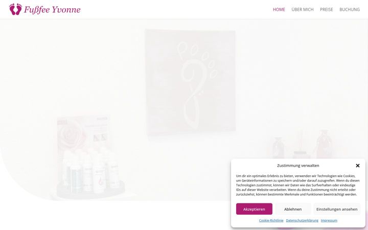 Screenshot of fussfee-yvonne.de