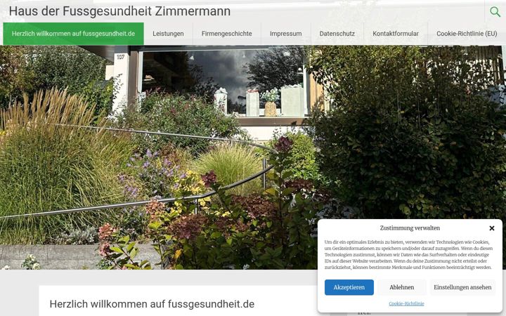 Screenshot von fussgesundheit.de