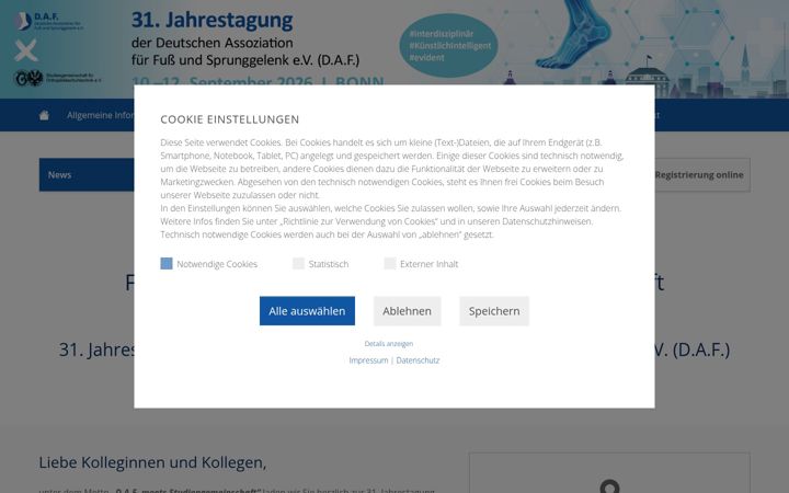 Ekrano kopija fusskongress.de