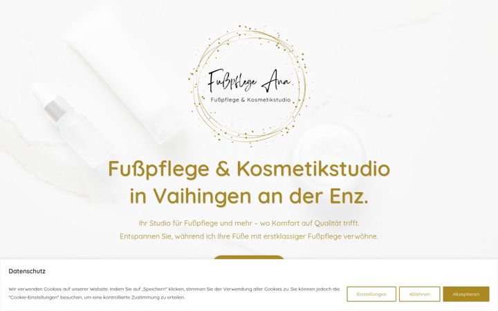 Ekrano kopija fusspflege-ana.de