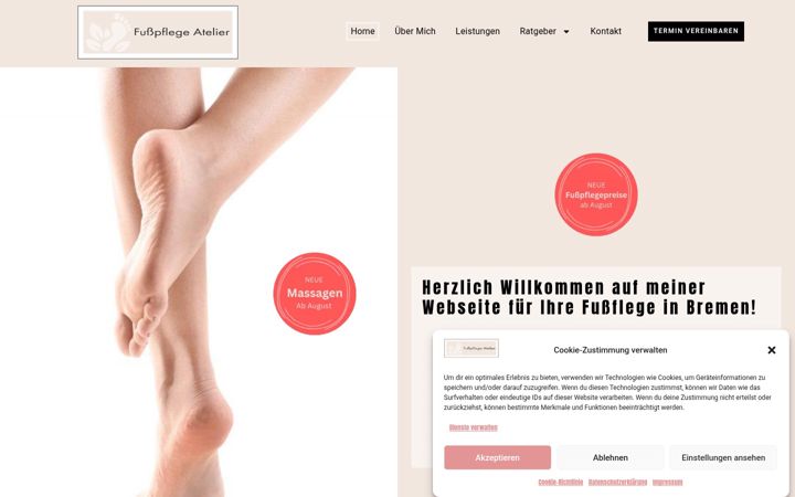 Ekrano kopija fusspflege-atelier.de
