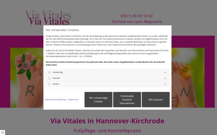 Ekrano kopija fusspflege-boehm-hannover.de