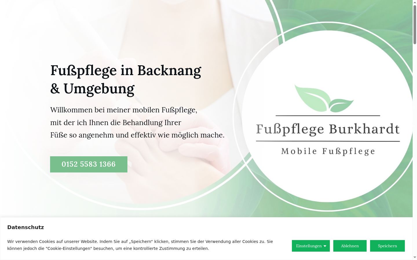 Screenshot des Einwilligungsbanners vor jeglicher Interaktion