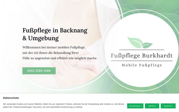 Screenshot di fusspflege-burkhardt.de