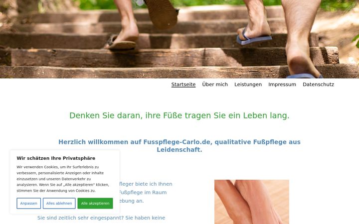 Zrzut ekranu fusspflege-carlo.de