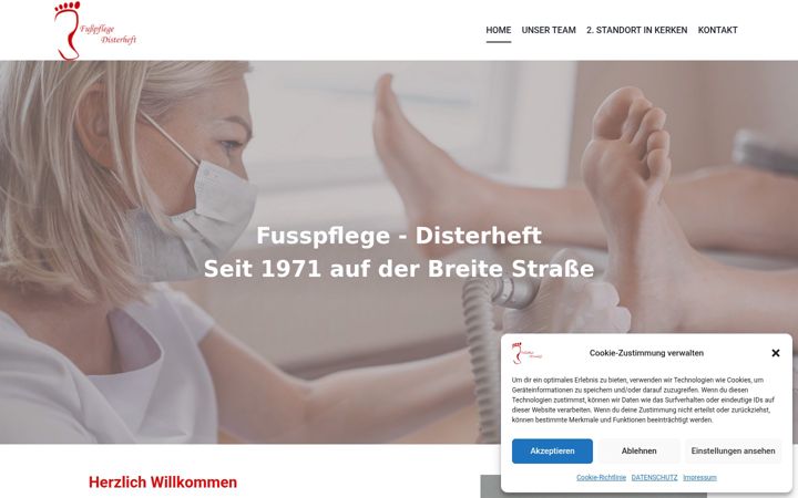 Screenshot di fusspflege-disterheft.de