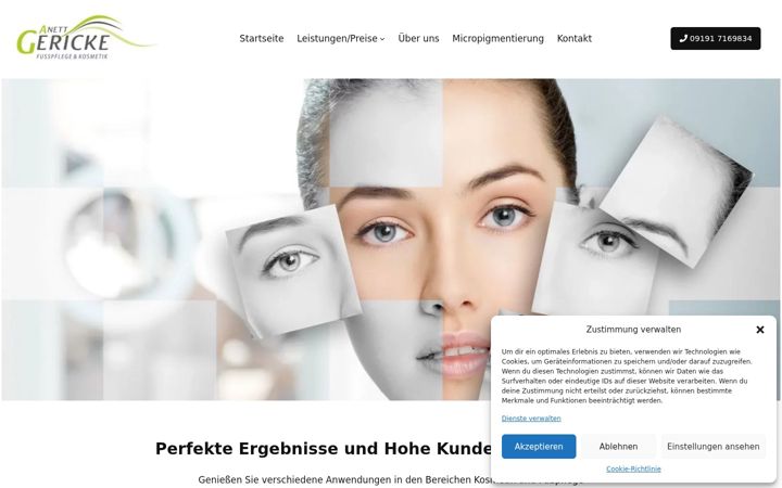 Zrzut ekranu fusspflege-gericke.de