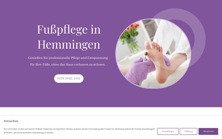 Screenshot di fusspflege-hemmingen.de