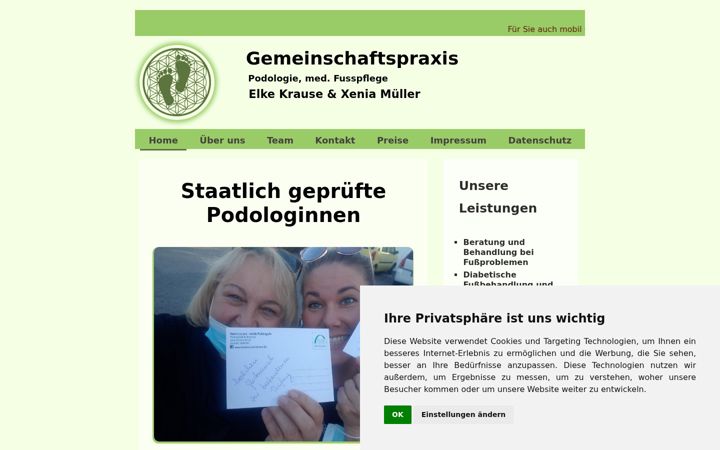 Screenshot di fusspflege-holzgerlingen.de
