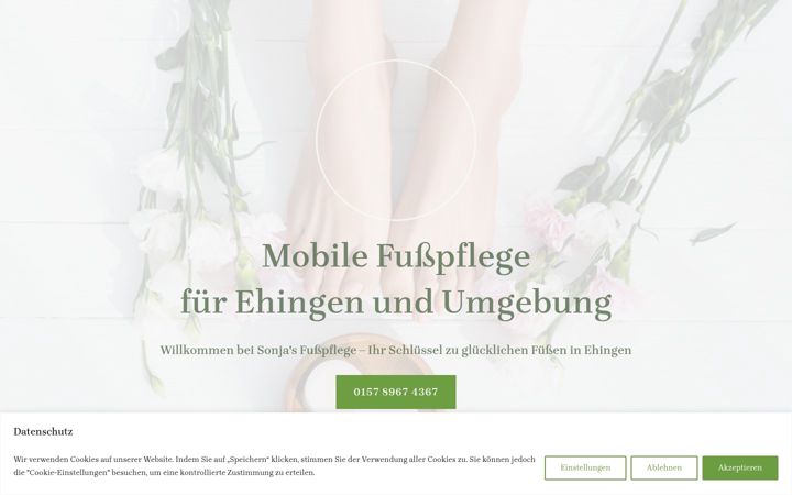 Zrzut ekranu fusspflege-jakobson.de