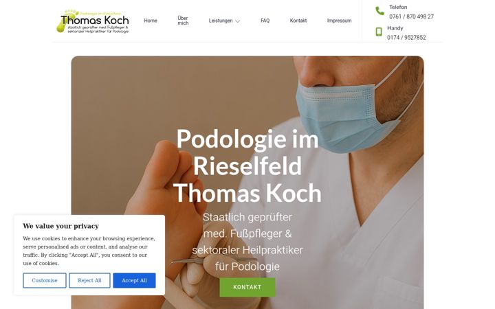 Zrzut ekranu fusspflege-koch.de