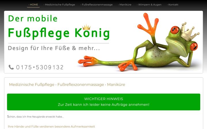 Zrzut ekranu fusspflege-koenig.de