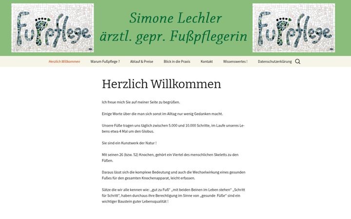 Zrzut ekranu fusspflege-lechler.de