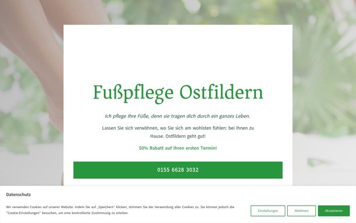 Posnetek zaslona fusspflege-ostfildern.de
