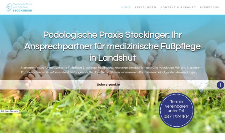 Ekrānuzņēmums no fusspflege-stockinger.de