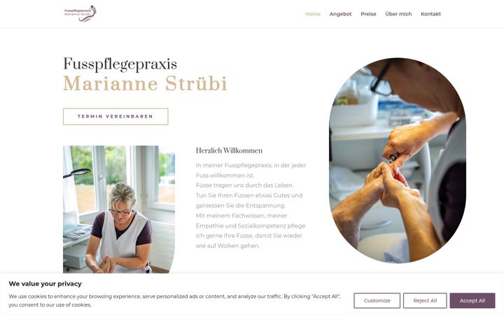 Screenshot of fusspflege-struebi.ch