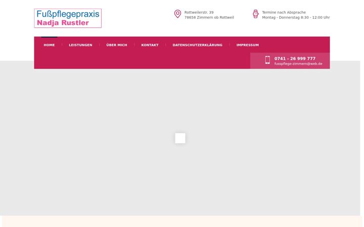 Ekrano kopija fusspflege-zimmern.de
