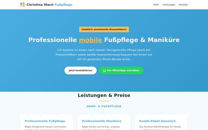 Ekrano kopija fusspflegerheinneckar.de