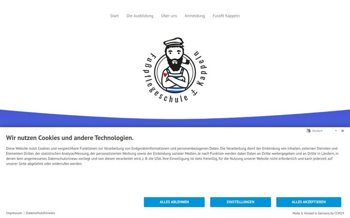 Ekrano kopija fusspflegeschule-kappeln.de
