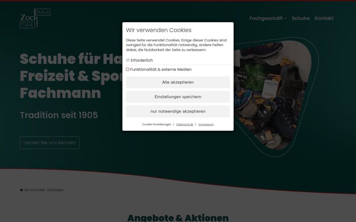 Screenshot of fussundschuh-bautzen.de