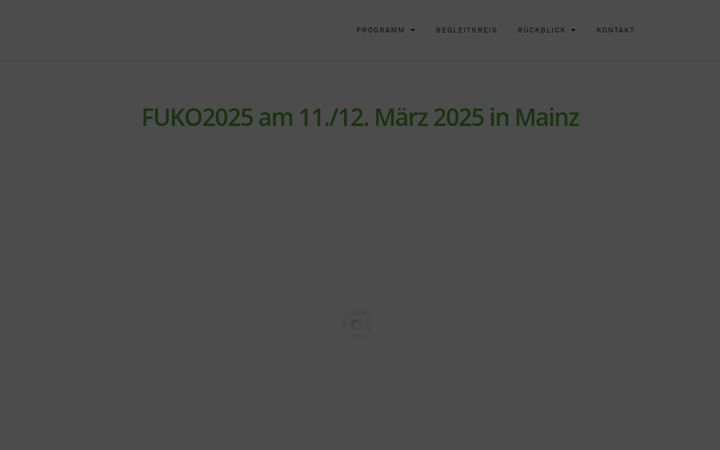 Snímek obrazovky fussverkehrskongress.de