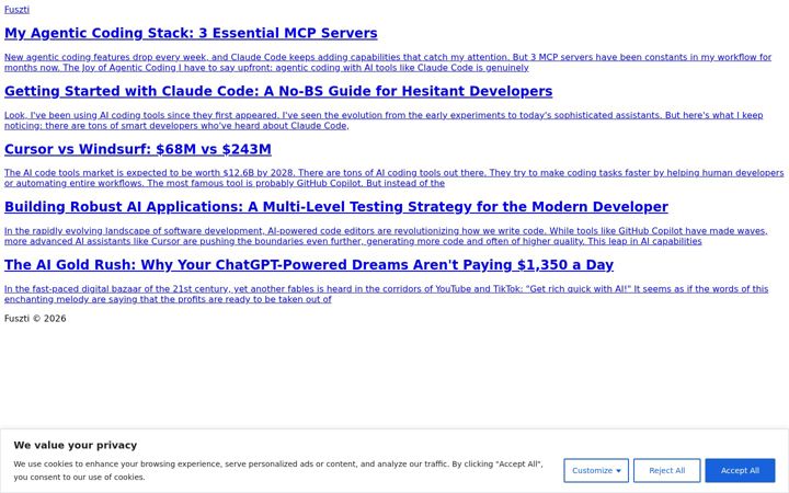 Screenshot of fuszti.com