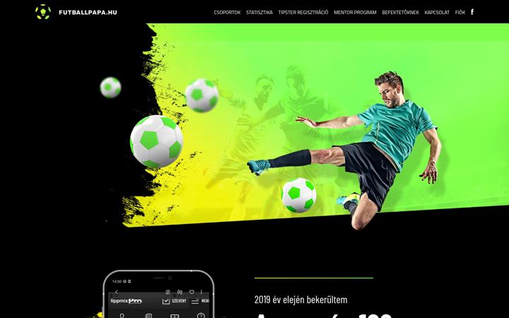 Screenshot of futballpapa.hu
