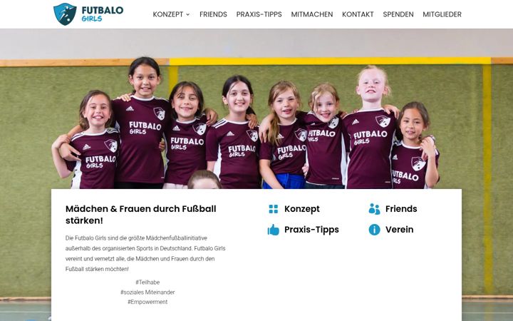 Captură de ecran a futbalo-girls.info