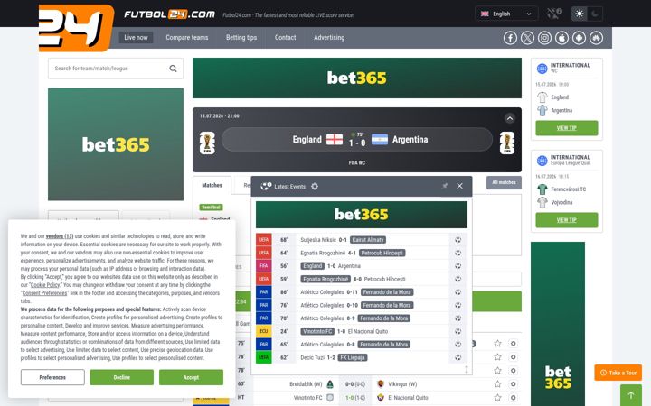 Screenshot di futbol24.com