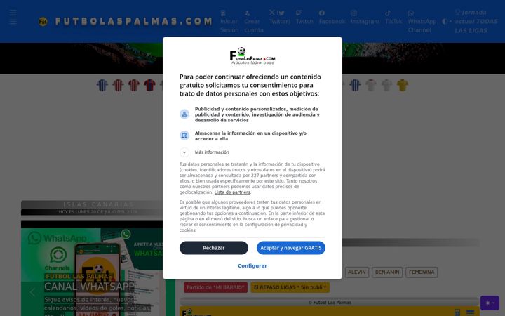 Screenshot of futbolaspalmas.com