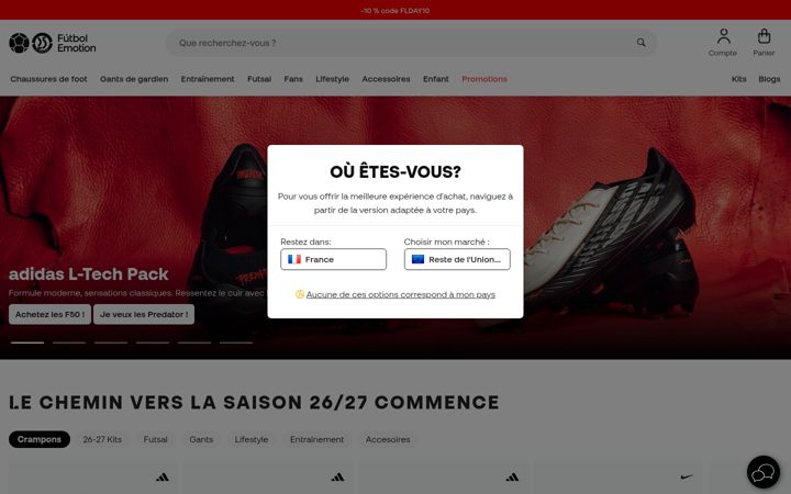Screenshot of futbolemotion.fr